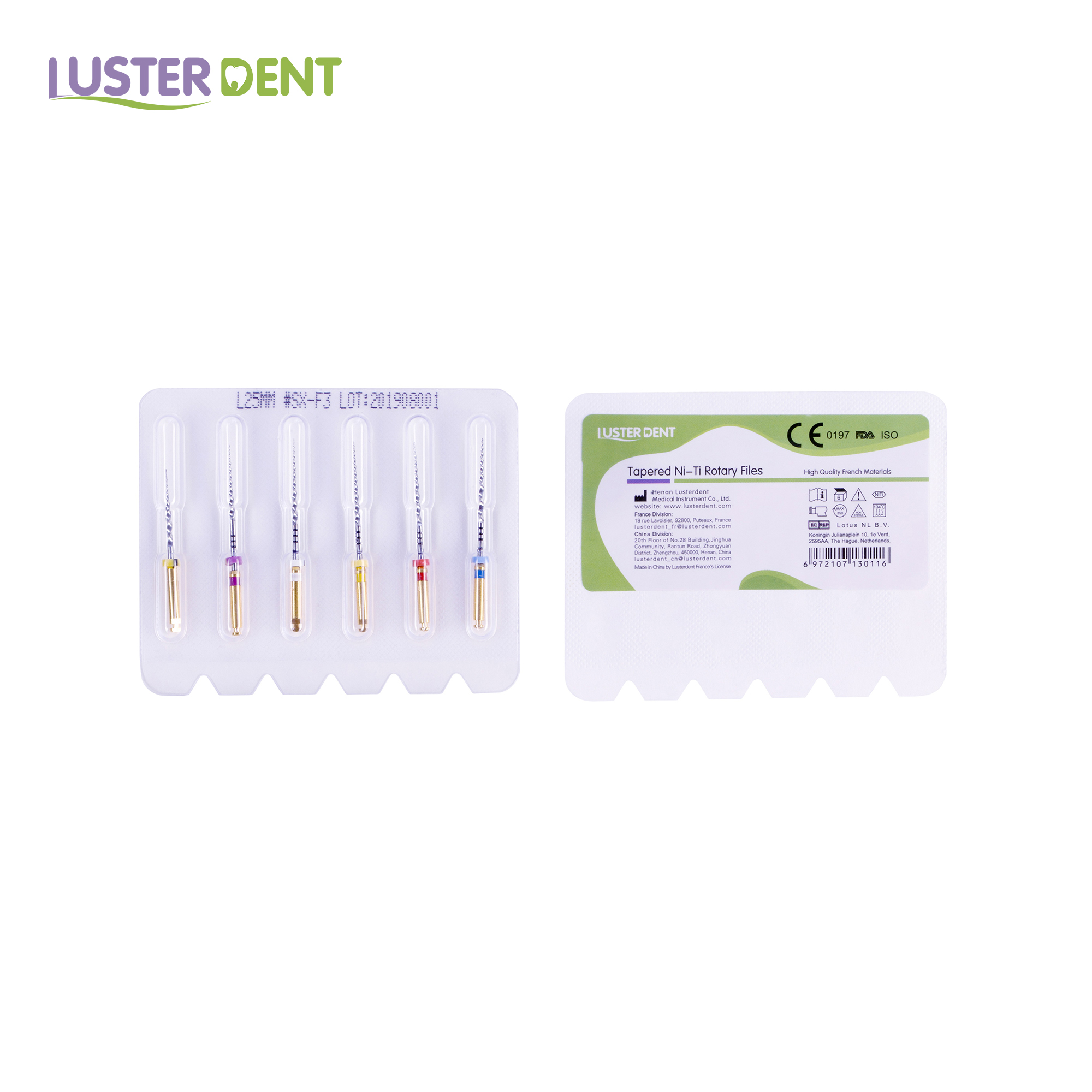 Lusterdent Tapered NiTi Rotary Files